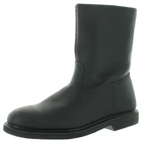 9" Pile-Lined Mens Leather Pile Lined Mid-Calf Boots Slip Resistant All Day Wear