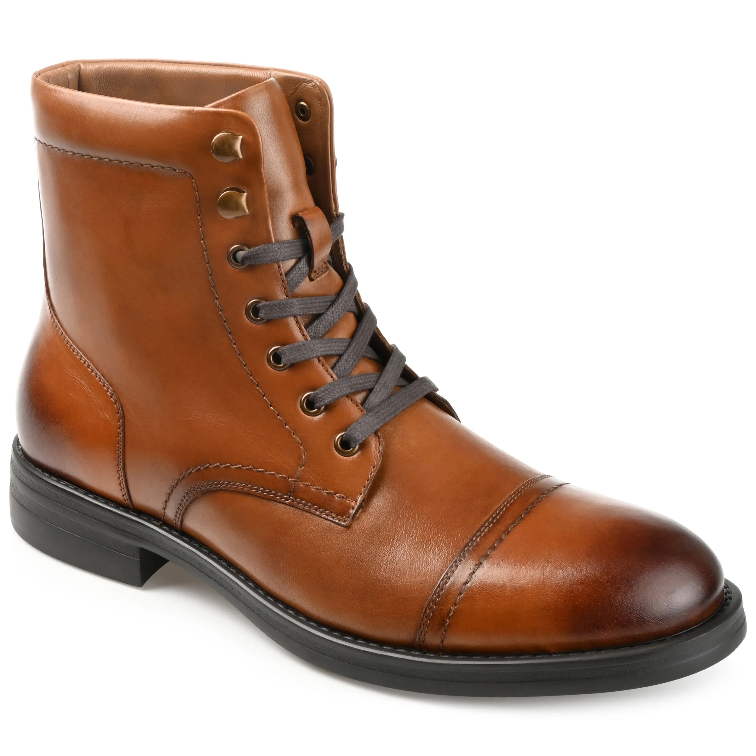 Thomas & Vine Darko Cap Toe Ankle Boot sweat-wicking Rugged Built Night Travel