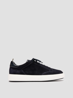 SEQUEL 002 - Blue Suede and Leather Low Top Sneakers Weekend Ready