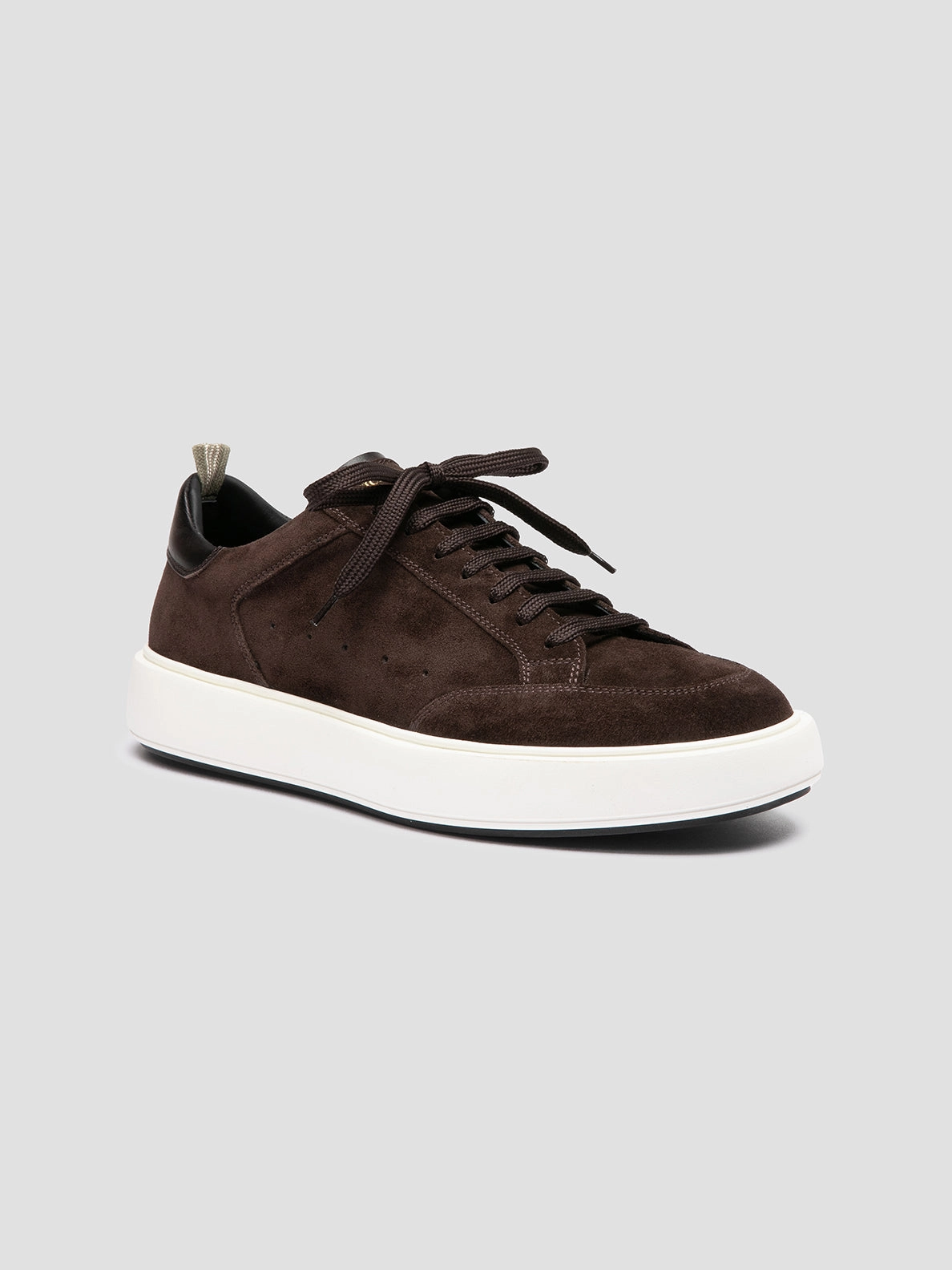 Low Profile Cushion SEQUEL 002 - Dark Brown Suede and Leather Sneakers