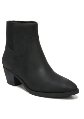 Work Utility Shantelle Waterproof Leather Bootie In Oil Black