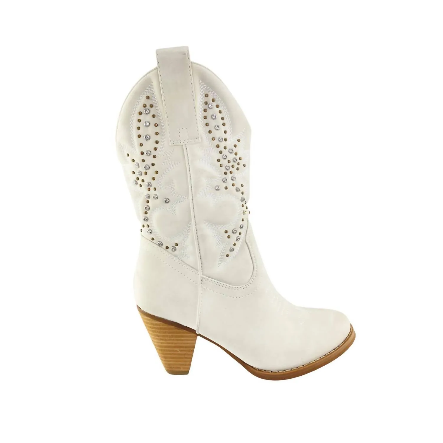 Nylon Material Women's Houston Western Boots In Champagne