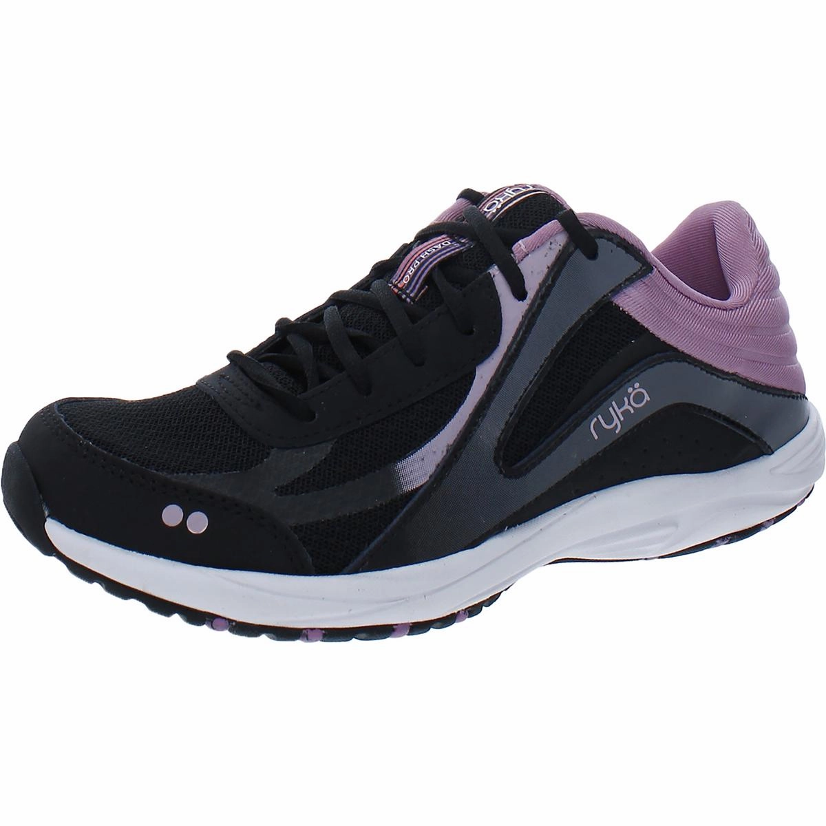 Dash Pro Womens Leather Fitness Walking Shoes Anti Slip Traction Pattern