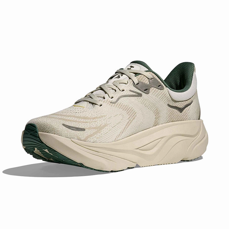 Men's Arahi 8 Truffle Salt/Oyster Mushroom endurance equipment running with a reflector