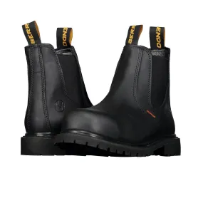 Daily Ready Warm Insulation 6" Steel Toe Work Boots for Men and Pull On Chelsea and Electrical Hazard and Oil and Slip Resistant