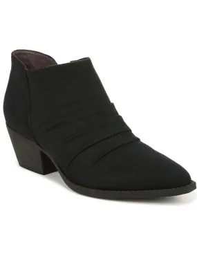 RubberOutsole Reba Womens Faux Suede Ruched Booties