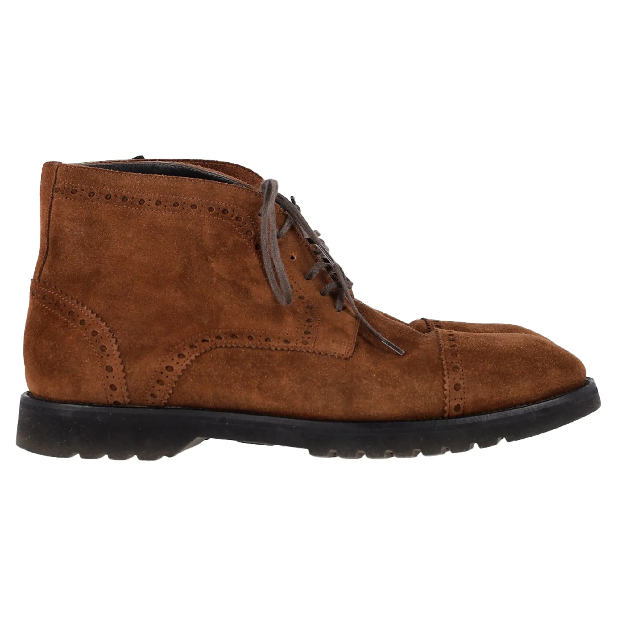 Tom Ford Kensington Lace-Up Boots in Brown Suede Feather Light Remote Hiking Quality Design