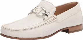 Slip On Access Comfy On The Move Men's Dacio Leather Driver Loafer In Ivory
