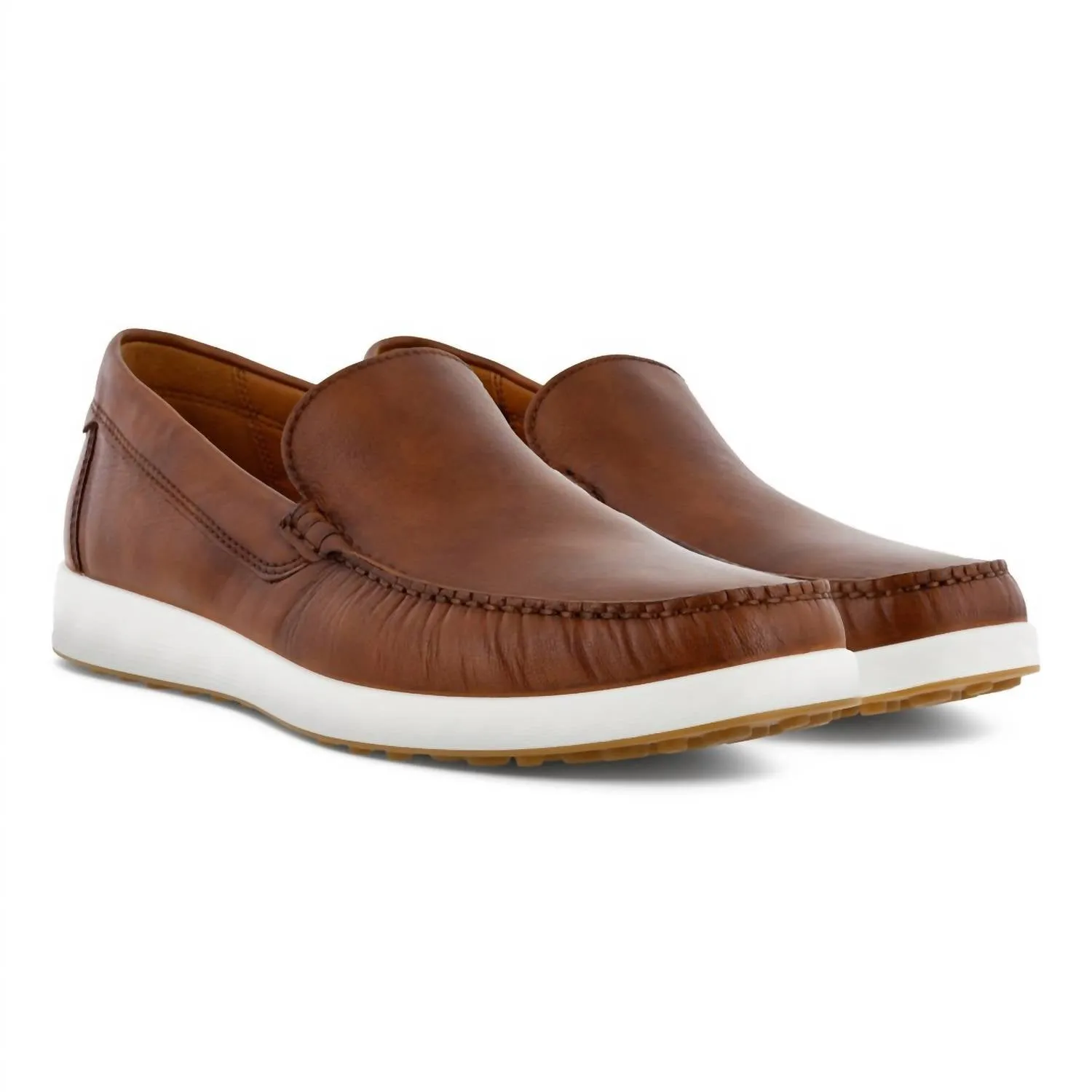 Easy To Clean Slip On Men's S Lite Moc Leather Moccasin In Cognac