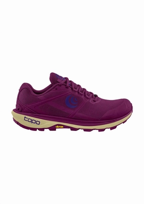 Women's Topo Terraventure 4 Running Shoes In Berry/violet ankle - support running wear