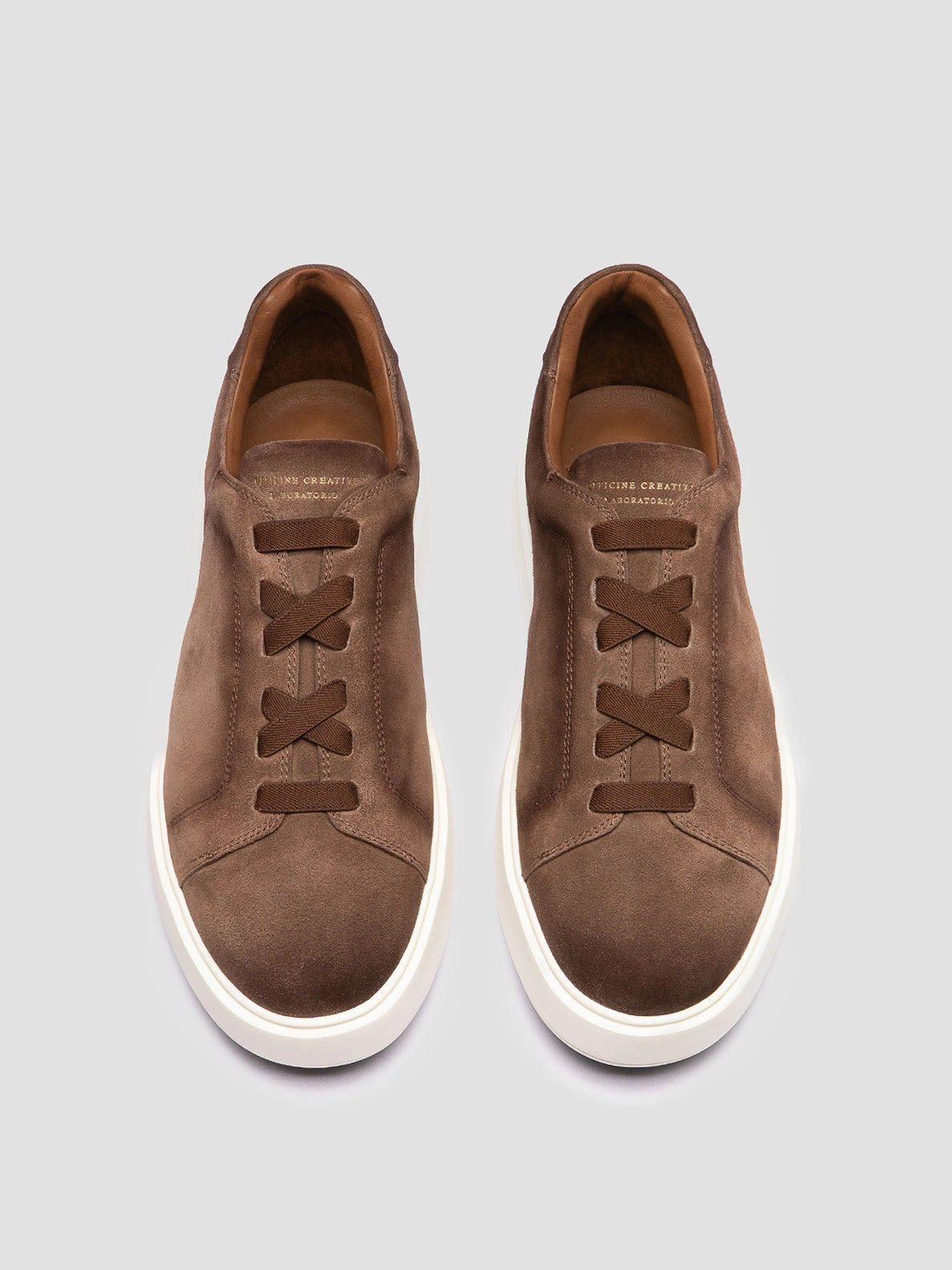 SLOUCH 001 - Brown Suede Low Top Sneakers Sophisticated Look