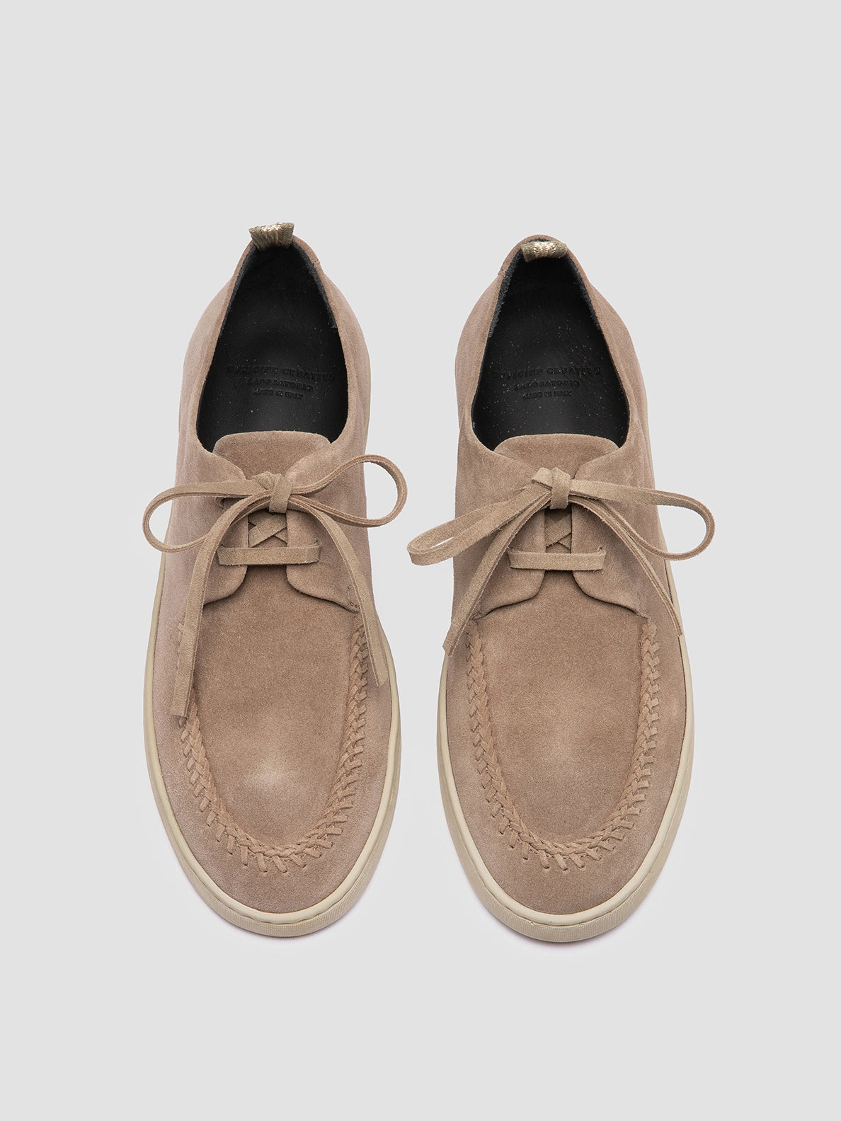 Ergonomic Heel Cup Design HERBIE 012 - Taupe Suede Derby Shoes