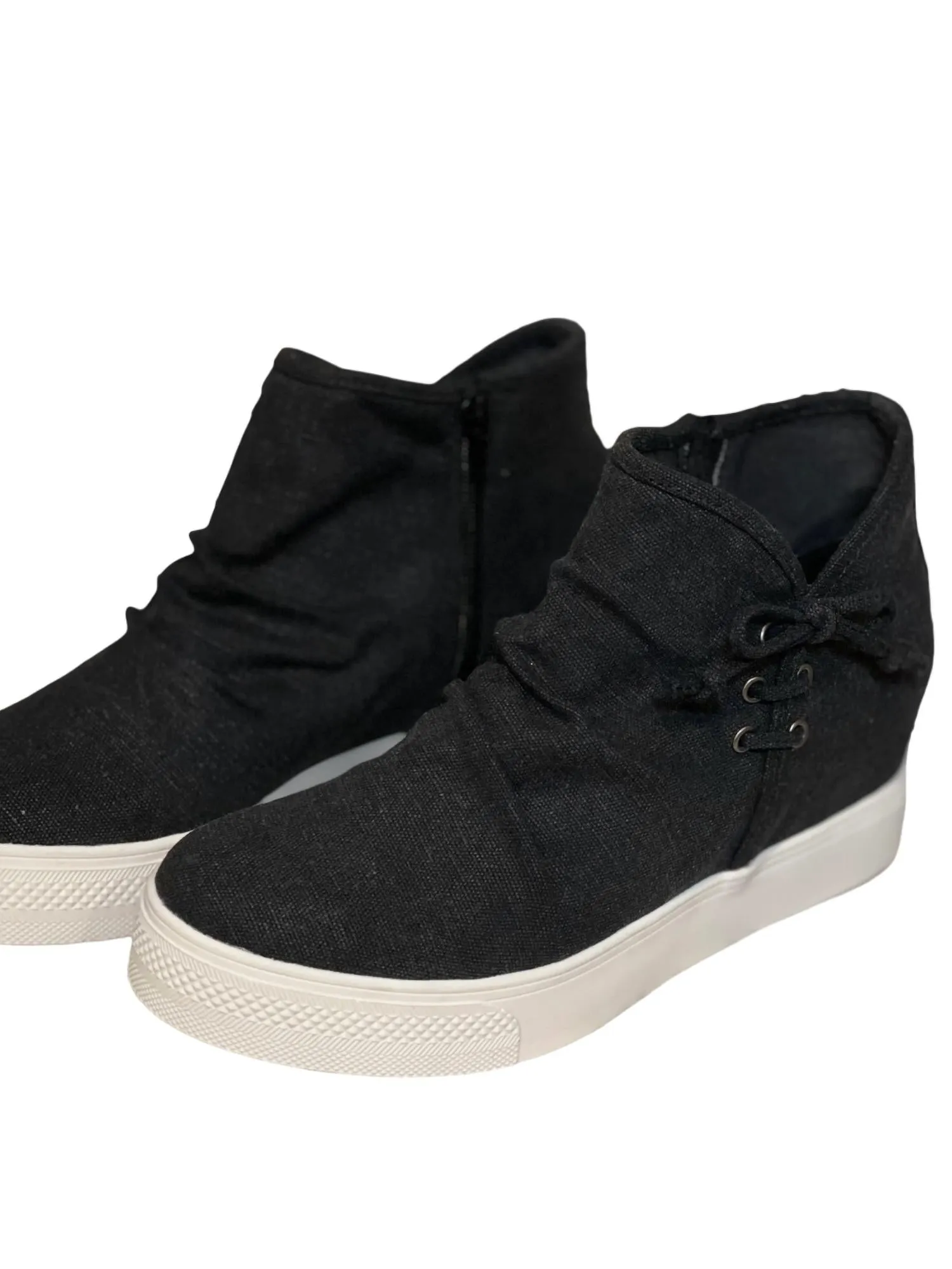 Seamless Comfort Rough Terrain Women's Angela Wedge Bootie In Black