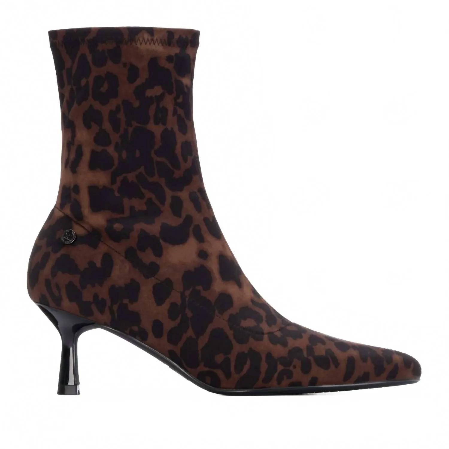 Women's 144702 Heels Booties In Leopard Tear Resistant Upper