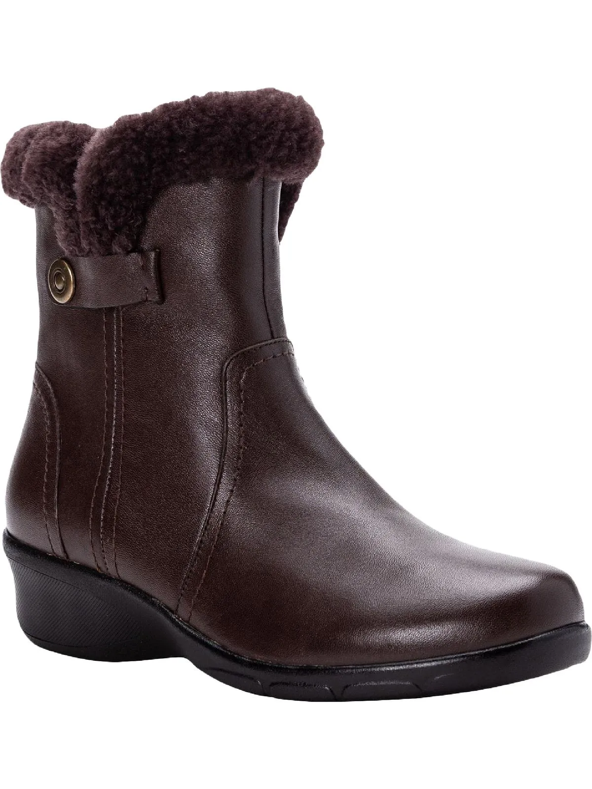 Waylynn Womens Leather Mid Wedge Ankle Boots Urban Hiker