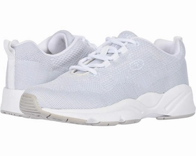 running with a cushioned midsole Outsoles Flex Zones Propet Stability Fly Sneakers Women's US 5.5 White Silver Lifestyle Shoes FZP325