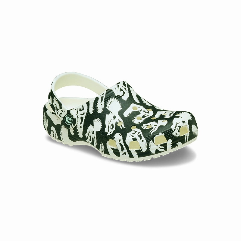 Non Slip Outsole Kid's Preschool Classic Print Clog Glow Dino