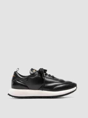 SOLSTICE 101 - Black Leather Low Top Sneakers Urban Athletic