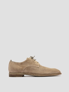 SOUND 002 - Taupe Suede Derby Shoes Air Circulation Channel Soft Texture