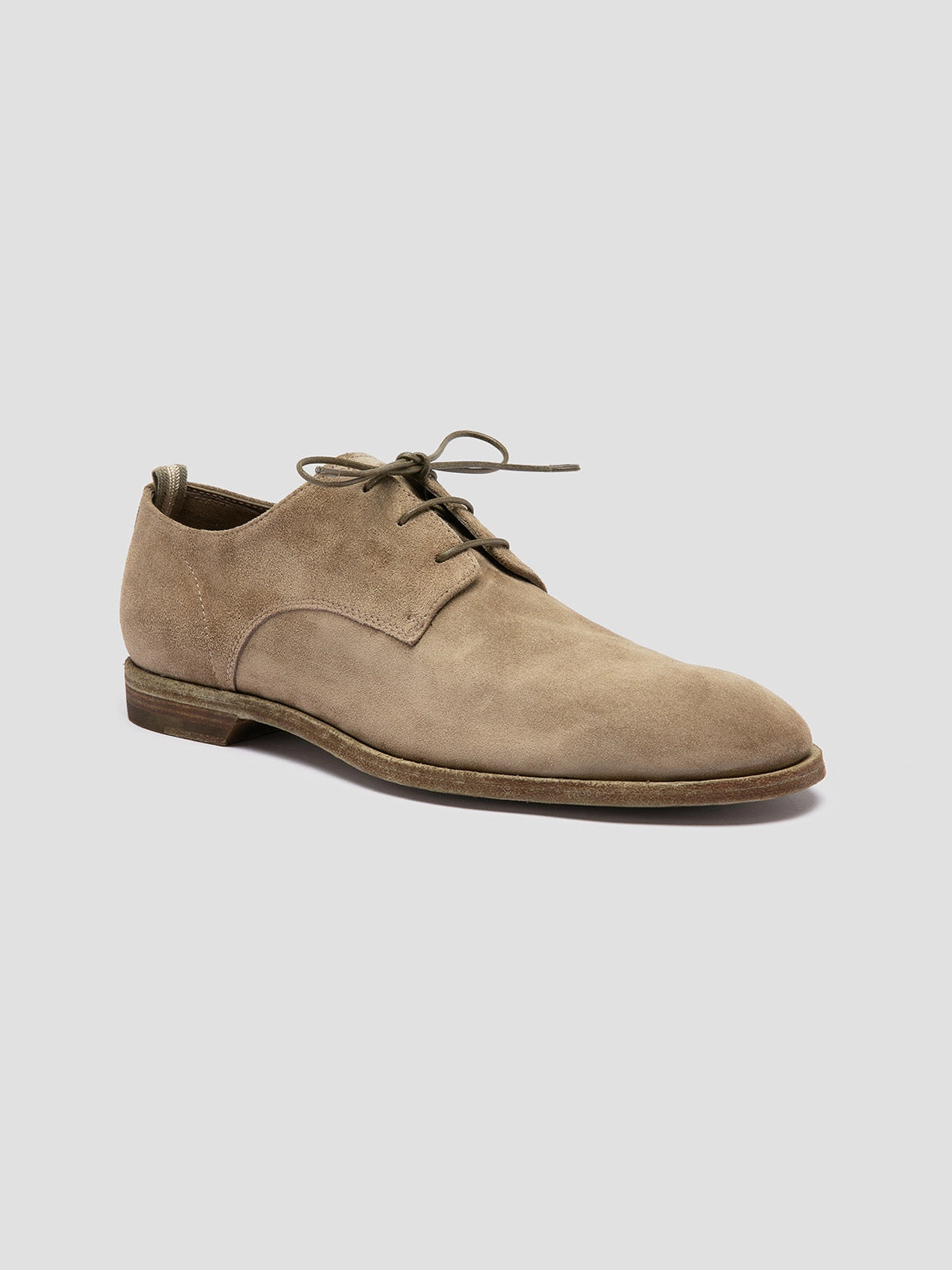 Effort Mode Polished Trim SOUND 002 - Taupe Suede Derby Shoes