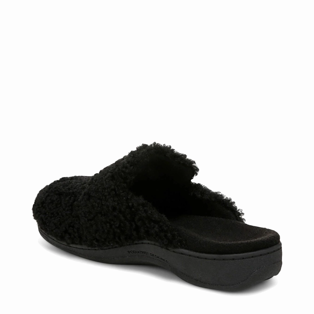 Vionic Women's Gemma II Mule Slipper in Black Relax Foot
