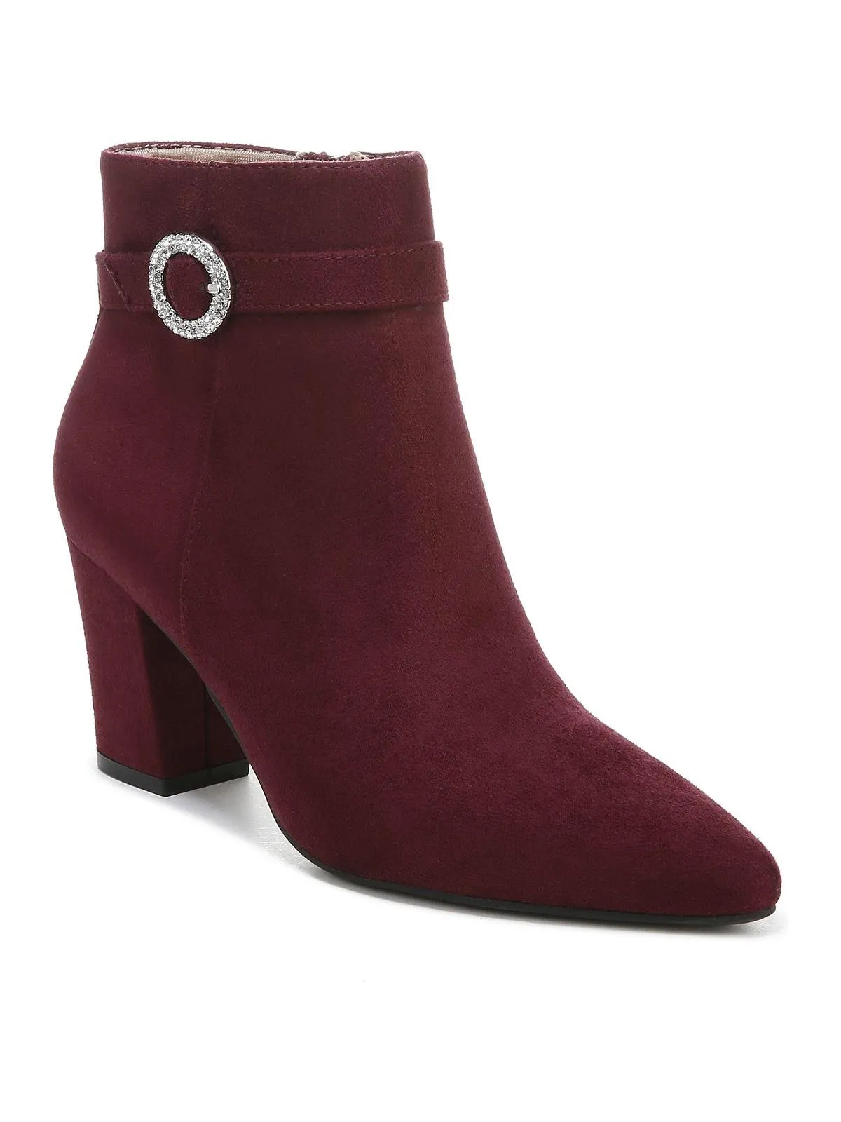 Light Step Sparkle Womens Faux Suede Rhinestone Booties