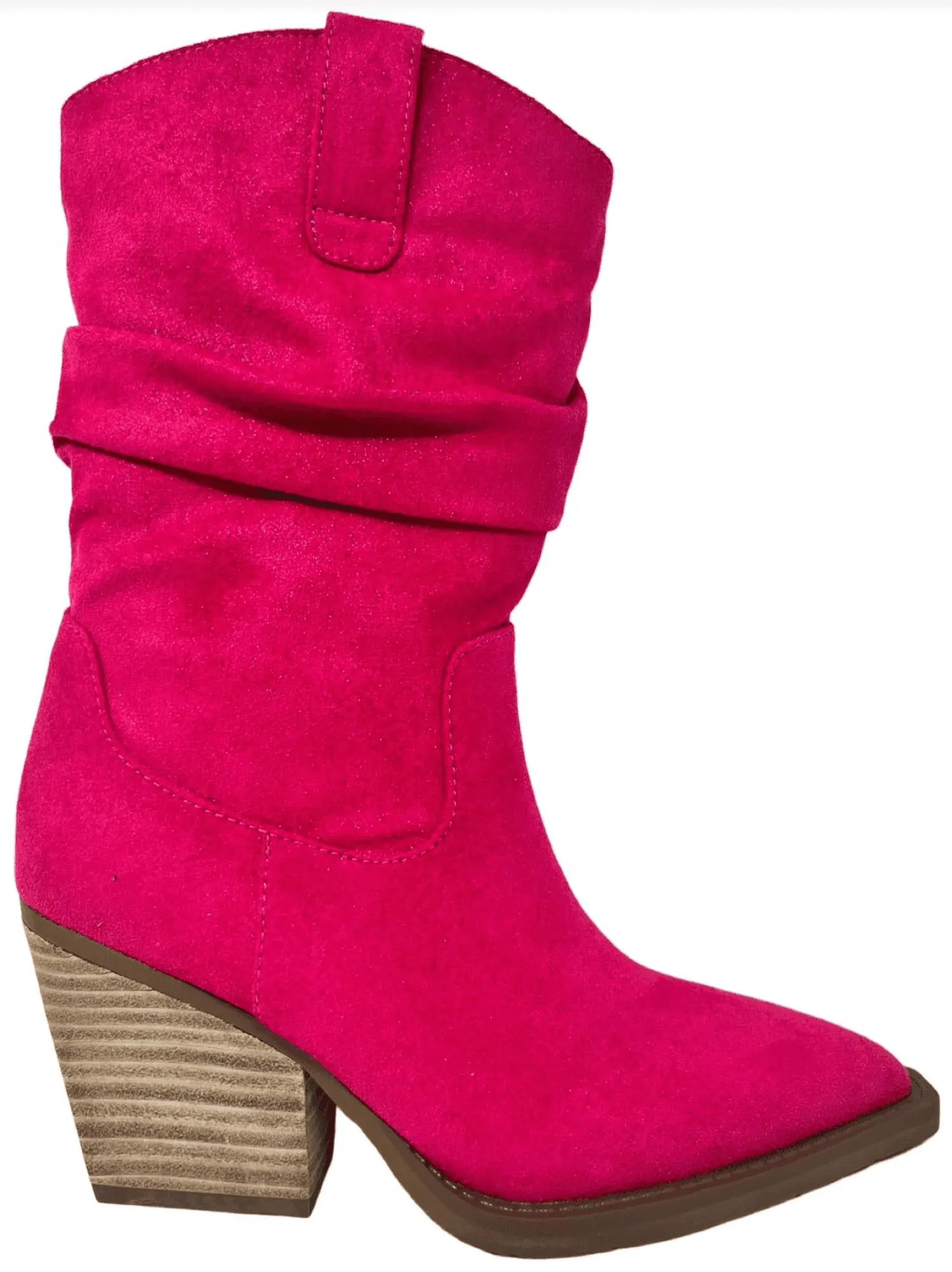 Suede Surface Women's Morocco Bootie Shoe In Pink