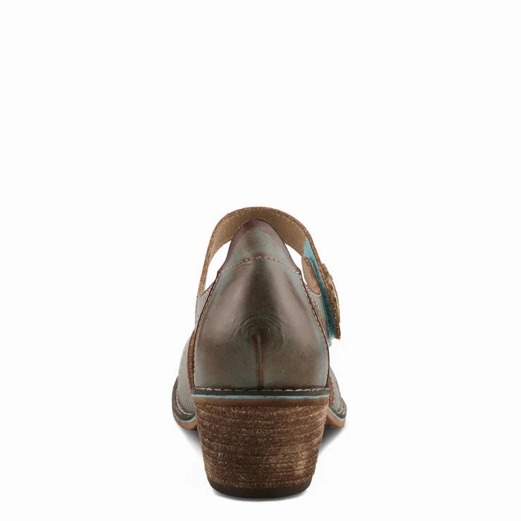 Everyday Essentials Guest Ready Spring Step Women's Cabracho Heeled Mary Jane in Blue Multi