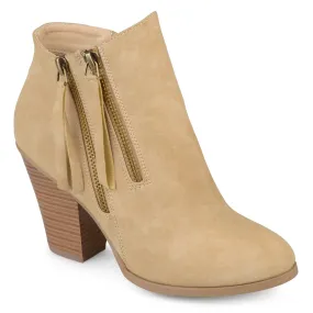 waterproof construction anti static Journee Collection Womens Vally Inside Zip Stacked Heel Booties