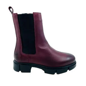 Women Lock Zip Up Boot In Bordeaux/black Feather Light Rough Terrain Dust Guard