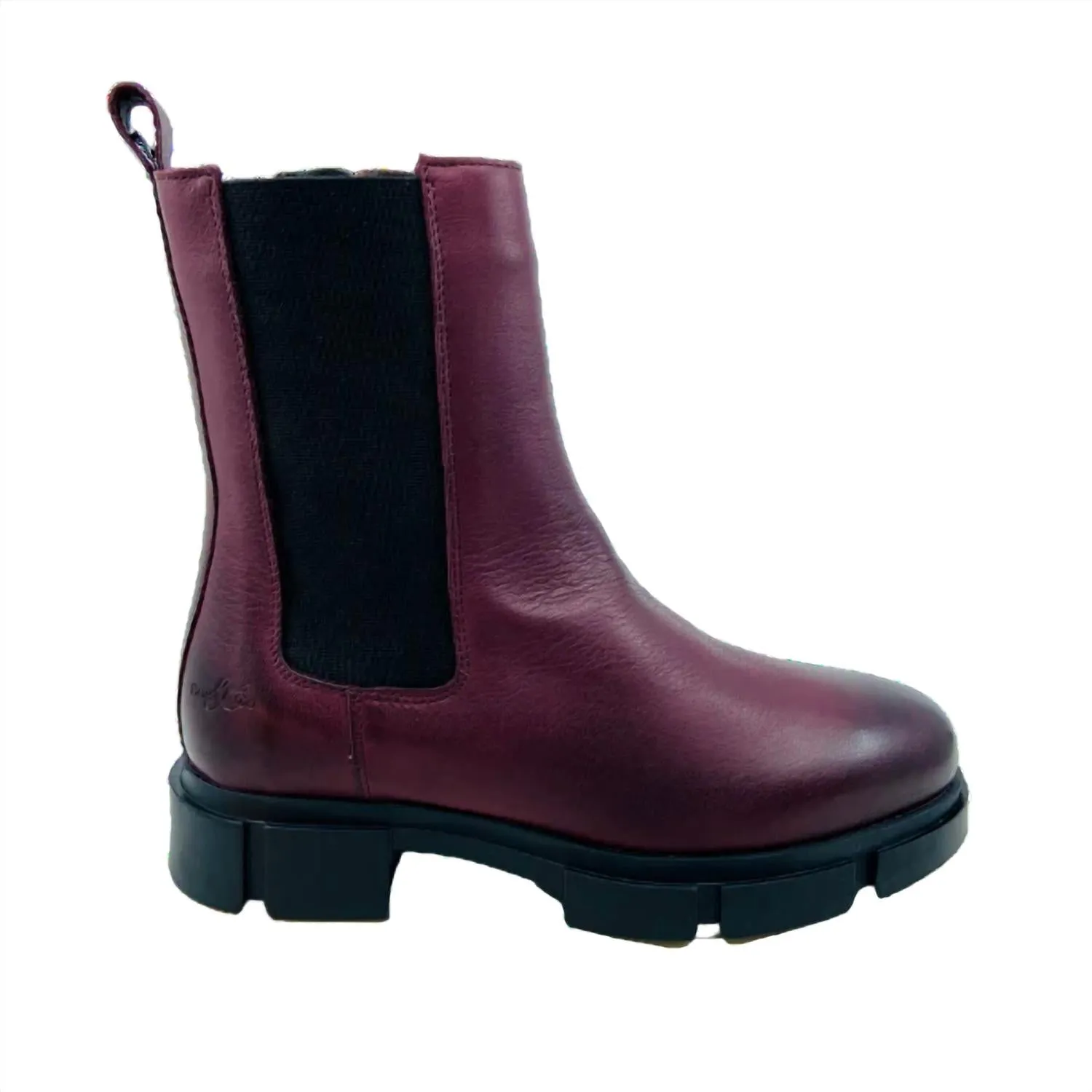 Women Lock Zip Up Boot In Bordeaux/black Feather Light Rough Terrain Dust Guard
