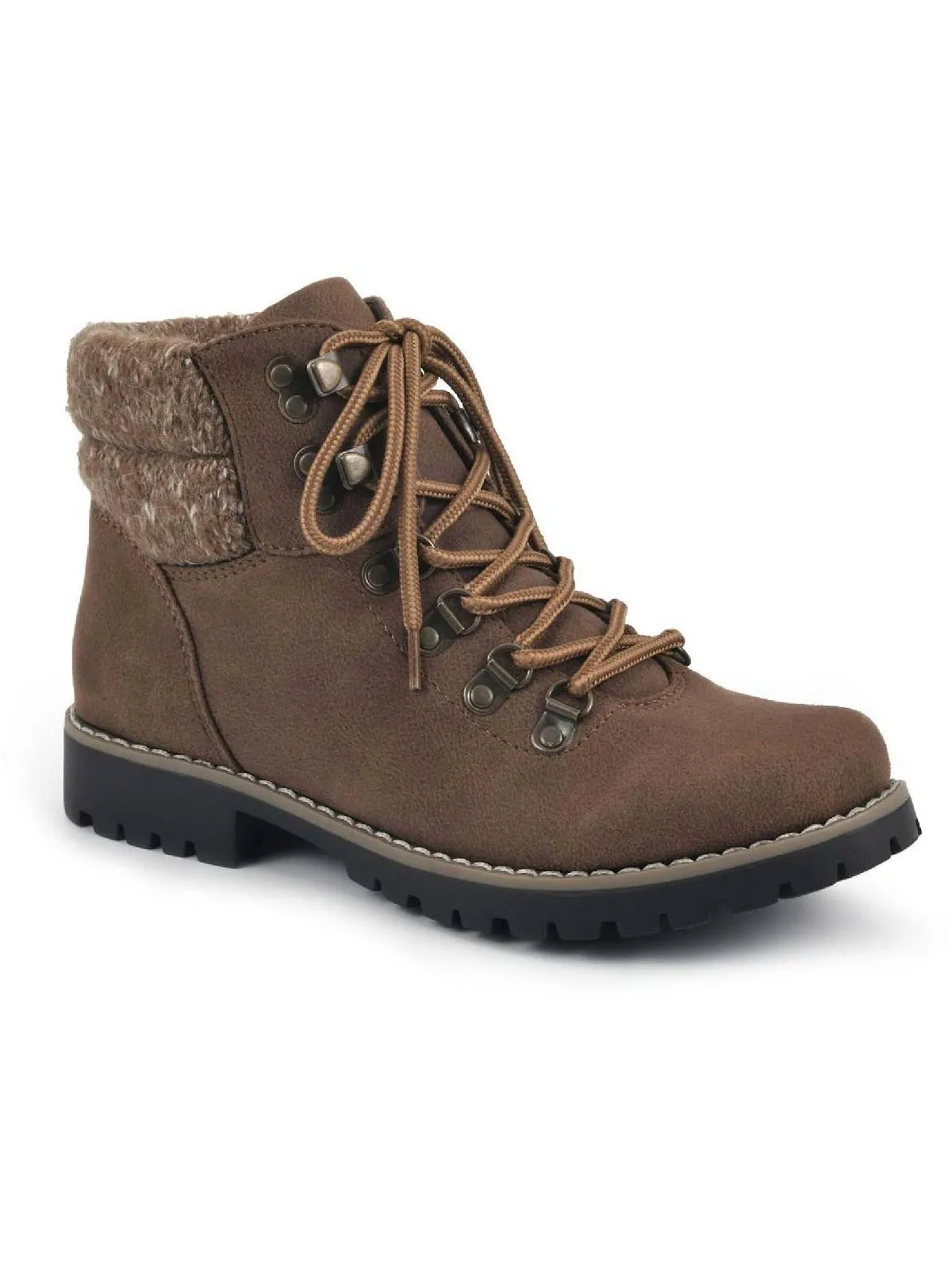 Pathfield Womens Knit Lace-Up Ankle Boots Day To Night