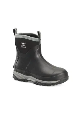 Men's 7" Mud Jumper Slip On Rubber Boots In Black All-Terrain Use Sharp Look