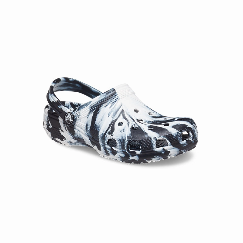 Kid's Preschool Classic Marbled Clog Black/White Good Grip