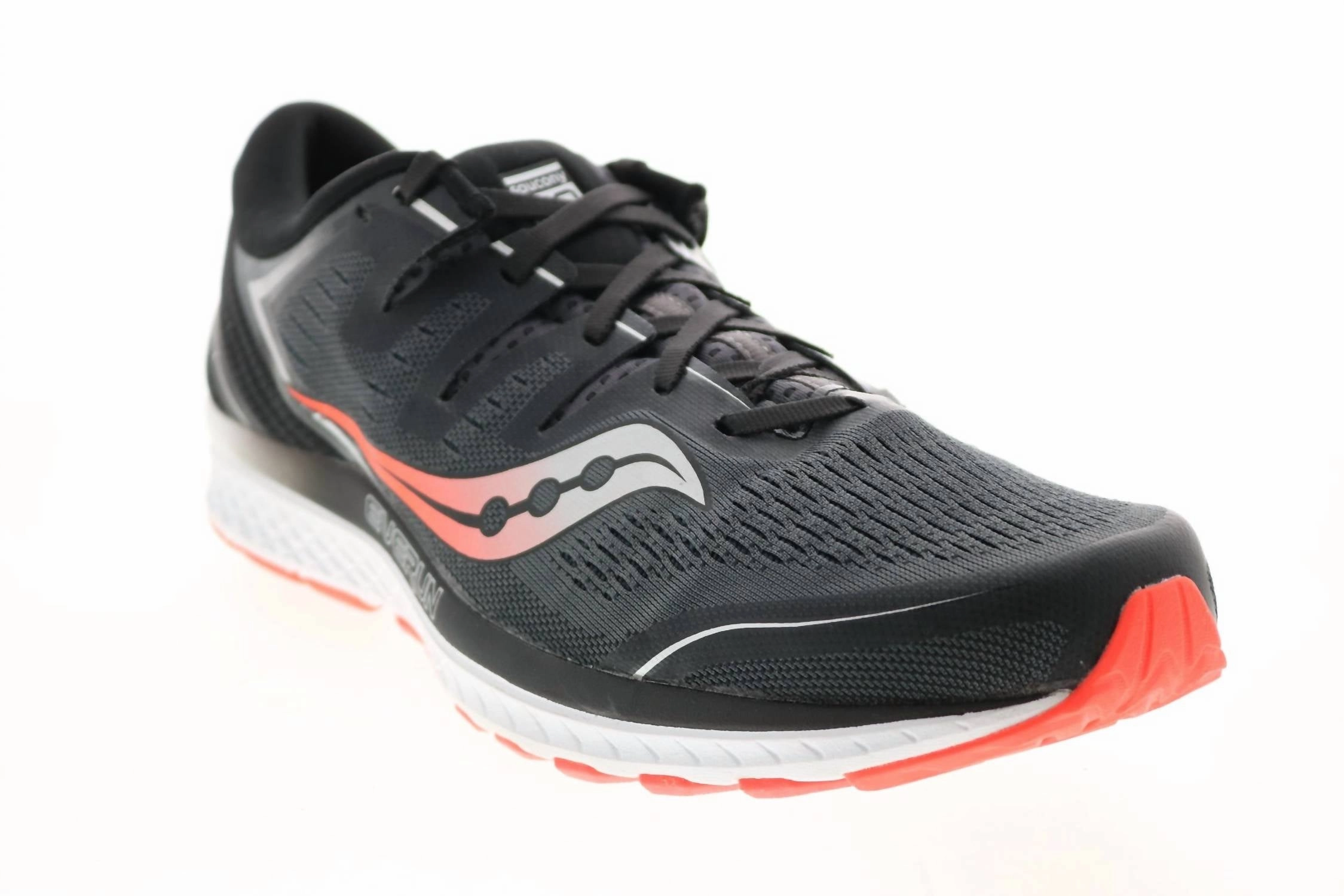 Men's Guide Iso 2 Running Shoes In Black/grey Air Cushioning Shock Dissipation