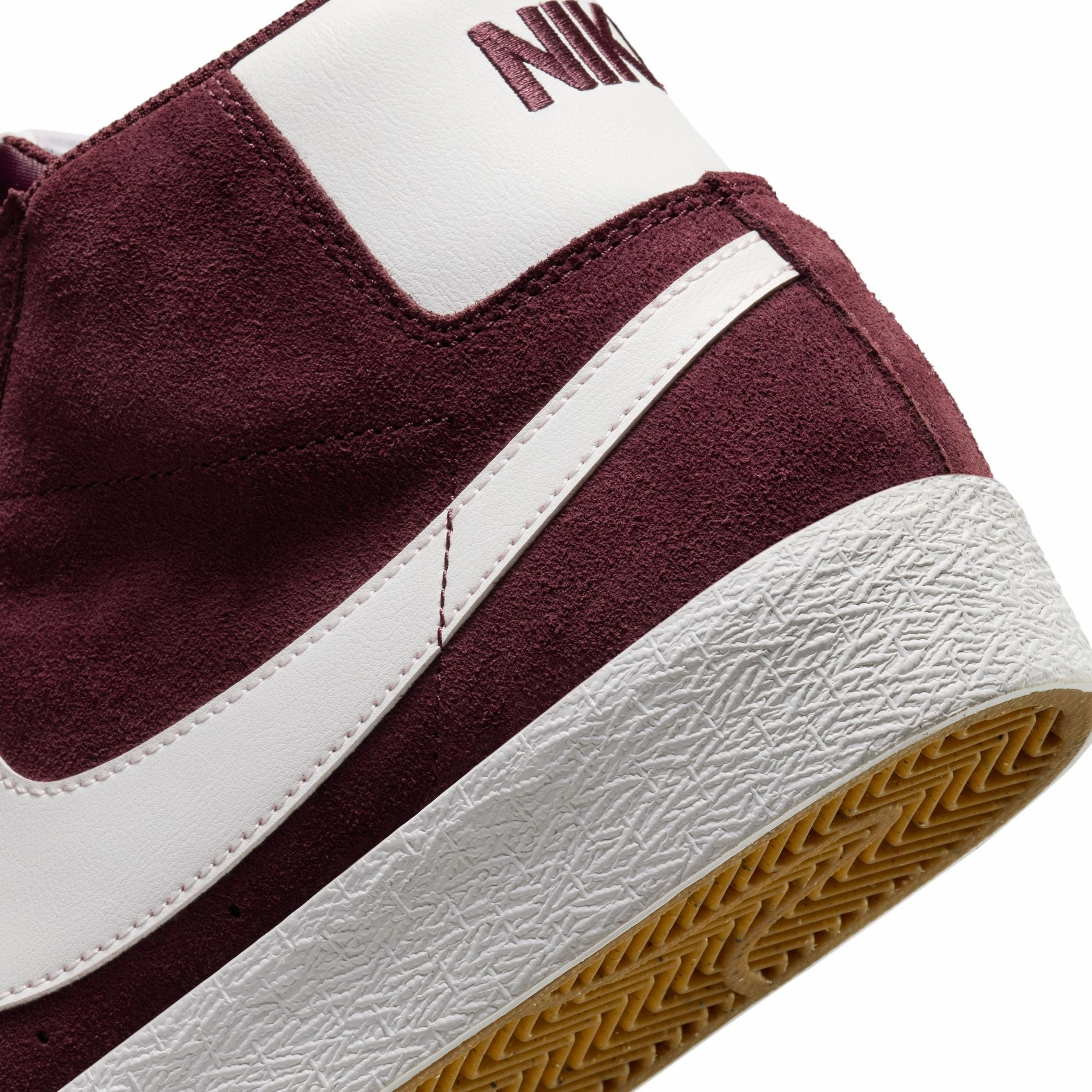 padded - collar - comfortableness shoes Nike SB Blazer Mid Burgundy Crush Shoes