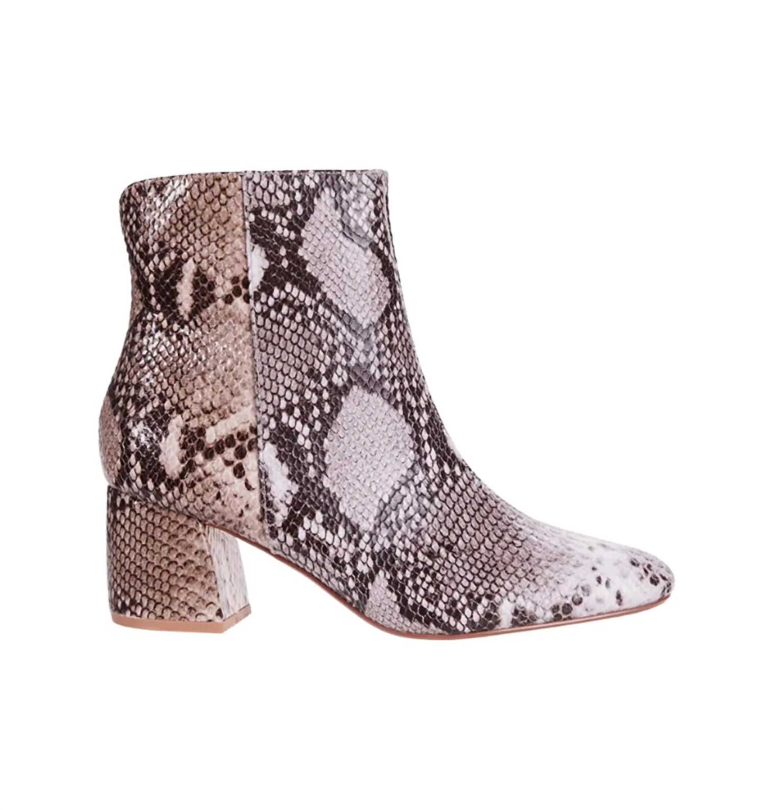 Daria Block Heel Bootie In Snake Secure Grip