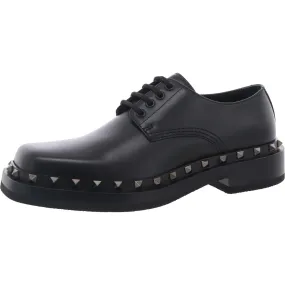 Mens Studded Leather Oxfords Summer cool Hybrid Office
