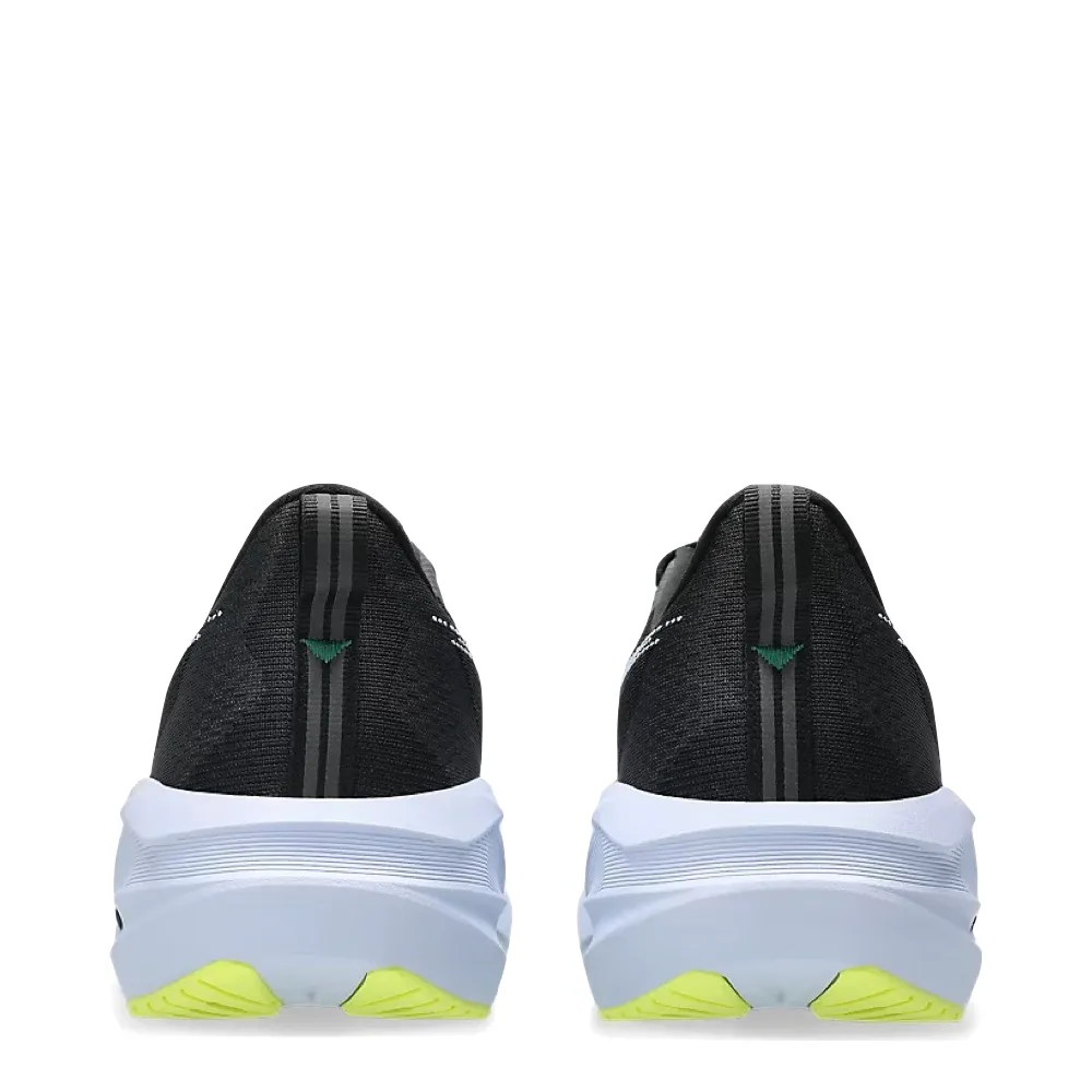 Eco Conscious Packaging EnergyReturn Asics Men's Novablast 5 Sneaker in Black/Blue Fade