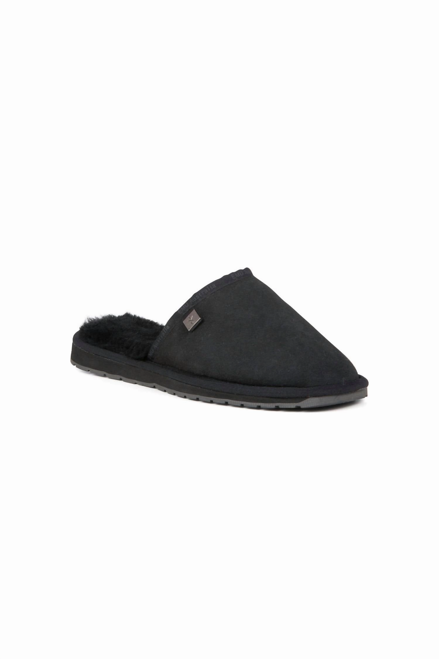 Men's Platinum Yamba Scuff Slipper In Black Moisture control