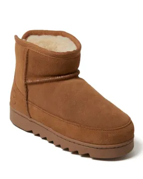 Dearfoams Women's Gretchen Genuine Suede Mini Bootie Insulated Outdoor Trek Nightclub