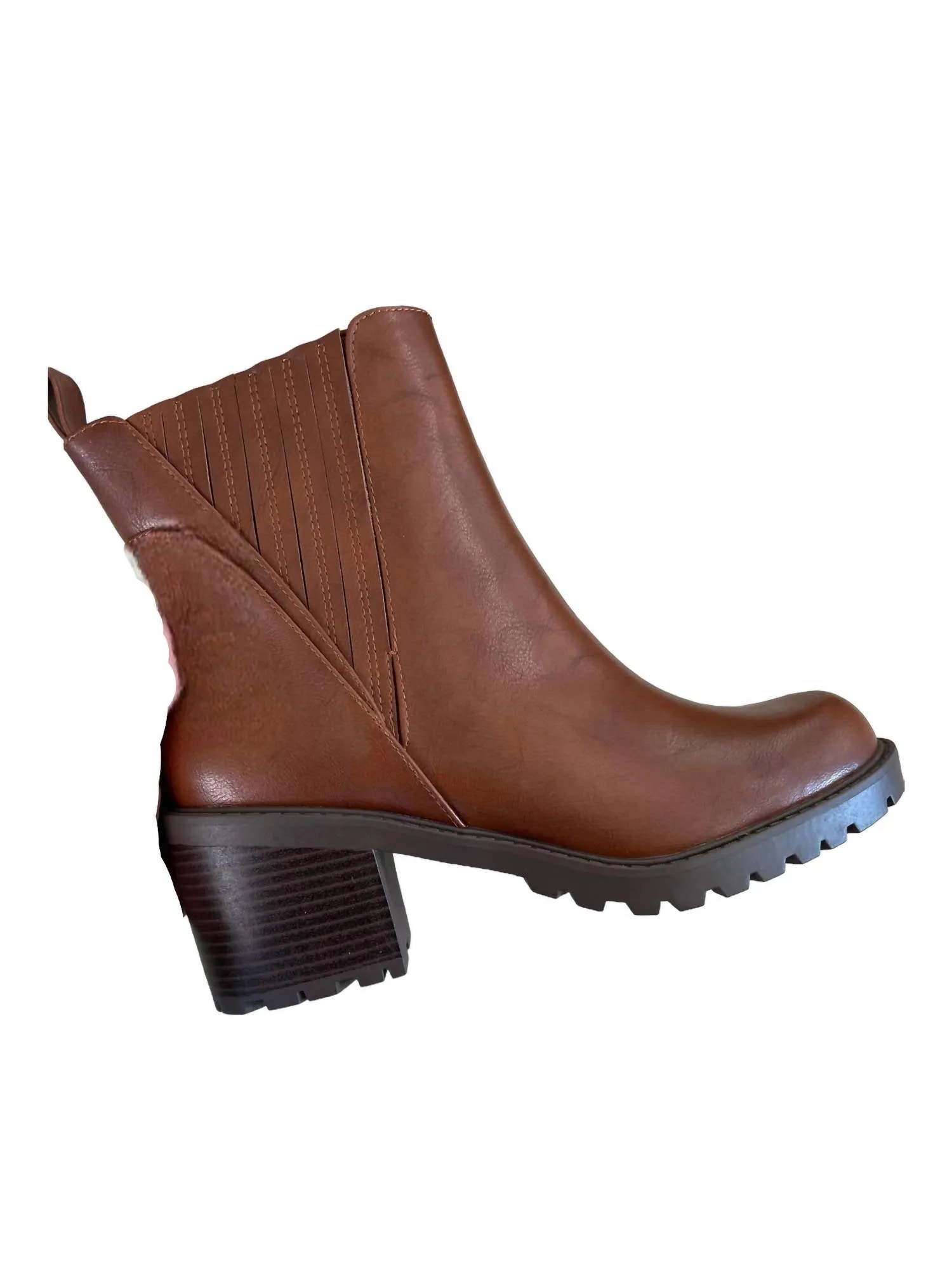 Stomp It Out Lug Sole Bootie In Brown Brown Earth