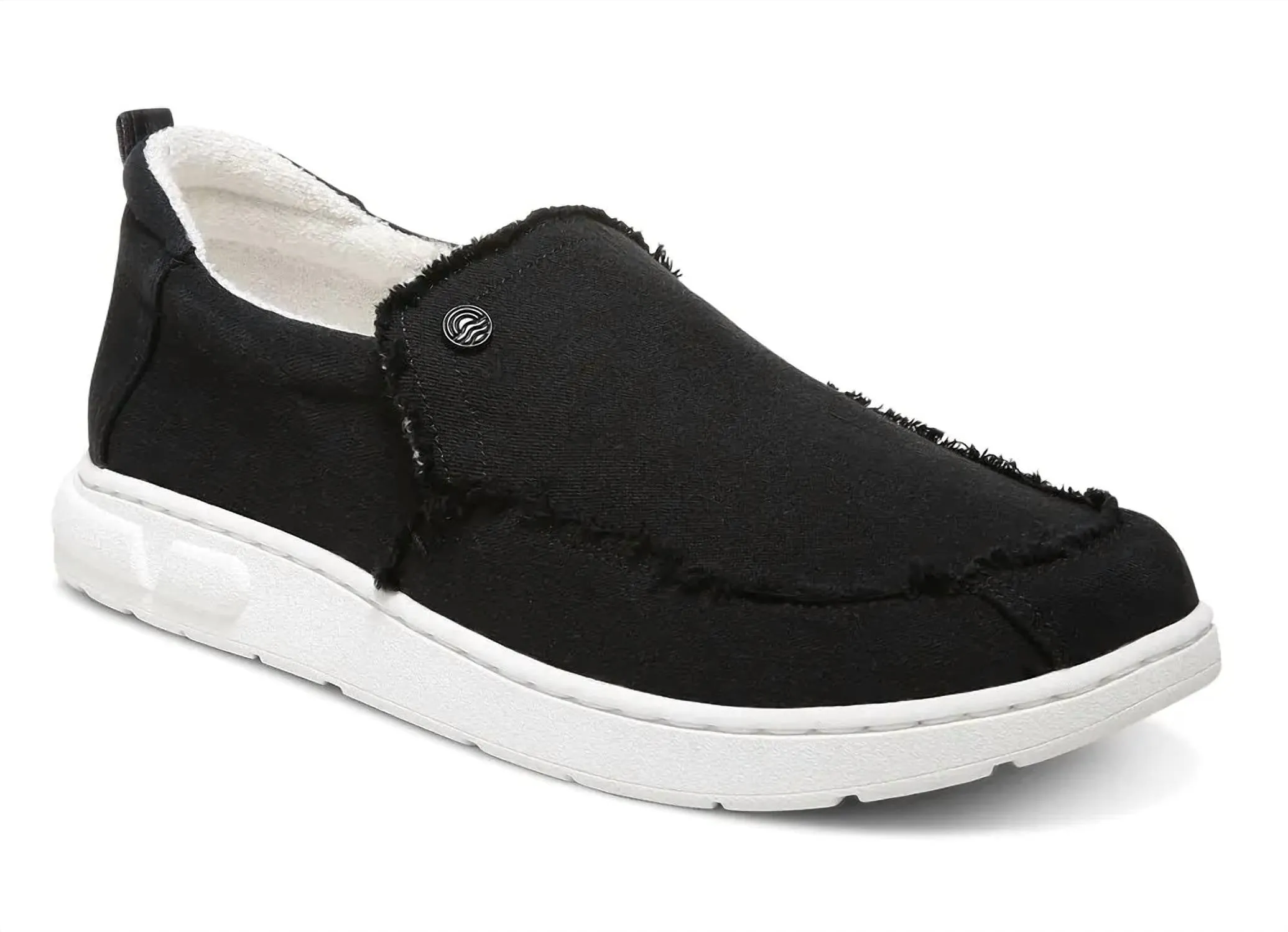 Casual Comfort Men's Seaview Canvas Slip-On Shoes In Black