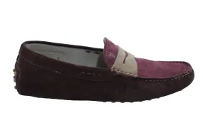 Travel Ease Tod's Gommino Penny Driving Shoes in Purple Suede