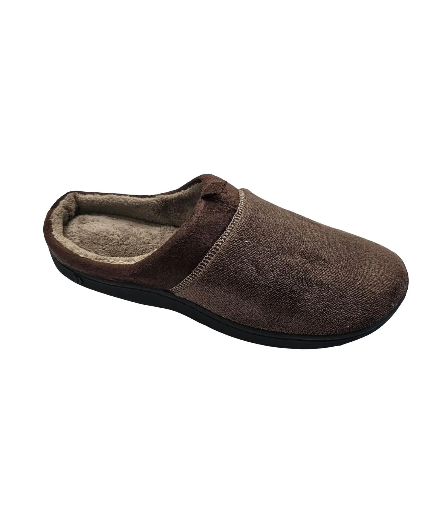 Men's Microterry Jared Clog Slipper In Dark Chocolate Smooth Ease