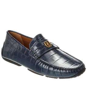 Non Irritating Bally Paklys Croc-Embossed Leather Loafer