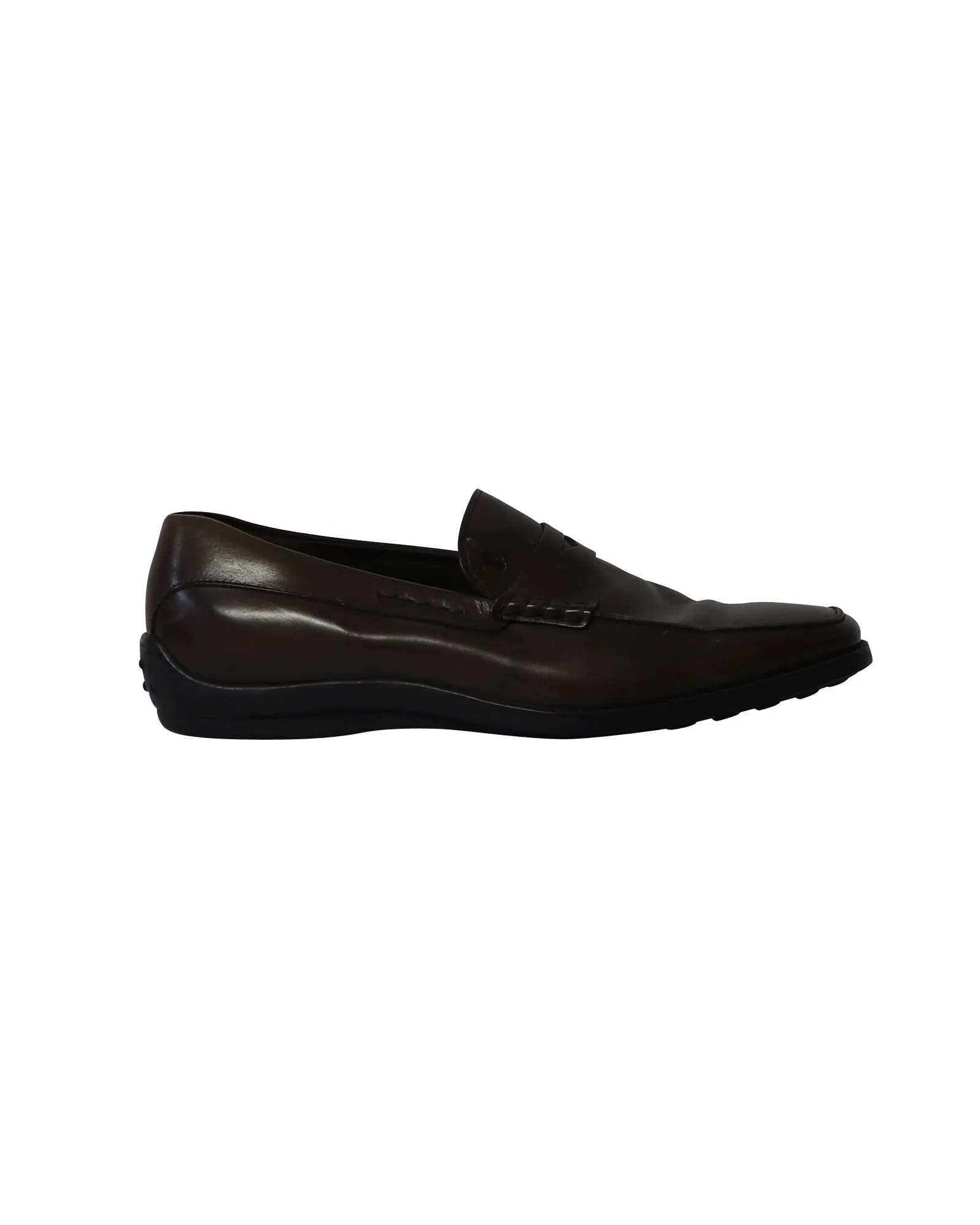 Walk Fit Comfort Non Slip Tod's Penny Loafers in Brown Leather