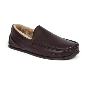 Deer Stags Spun Men's  Brown Leather Faux Fur Lined Moccasin Slipper ZPO3983 Light Comfort Simple Comfort