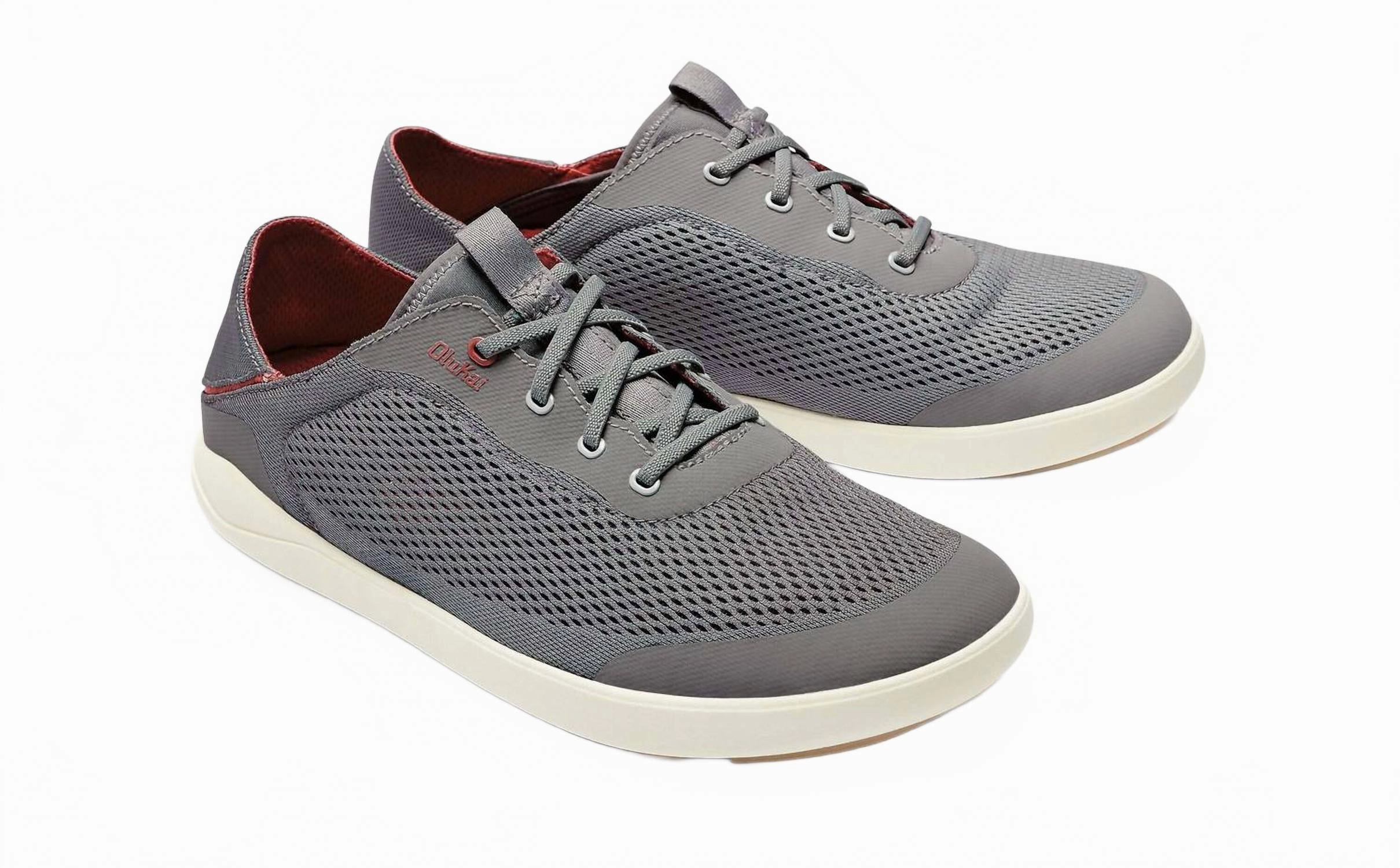 Light On Feet Anti Skid Men's Moku Pae Boat Shoes In Poi/red Orche