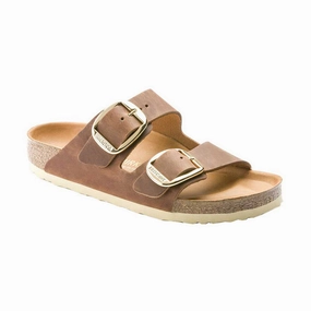 Women's Arizona Big Buckle (NARROW) Cognac Oiled Leather Boat shoes